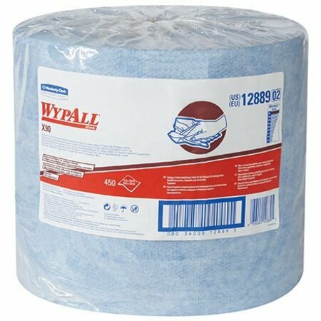 BSC PREFERRED Kimberly Clark WypALL X90 Blue Heavy-Duty Jumbo Roll Wipers S-19389